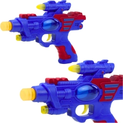 Pistola espacial infantil con luces y sonidos rojo-azul