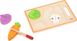 Viga Toys set de madera para cortar verduras de colores