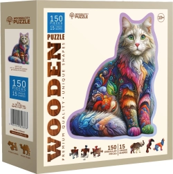 Puzle de madera WOODEN CITY Gato suave 150 piezas