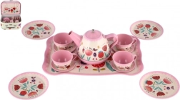 Juego de Té Infantil en Maletín con Motivos Florales Decorativos