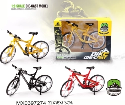 Modelo de bicicleta de carretera 1:8 con dirección por resorte y ruedas de goma