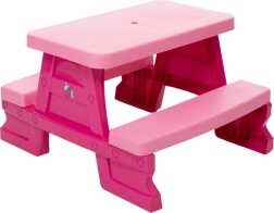 Mesa de jardín con bancos para niños Dorex rosa