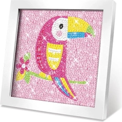 Set creativo de cuadro con piedras papagayo 17,5 × 17,5 cm