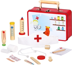 Bino maletín médico de madera para niños