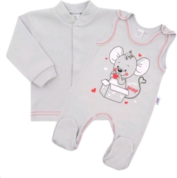Conjunto para bebé NEW BABY Mouse, gris, talla 80 (9–12 meses)