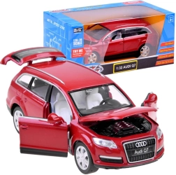 Modelo metálico SUV Audi Q7 1:32 con elementos abatibles y luces