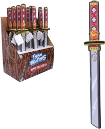 Espada katana de espuma blanda con estampado, 53 cm