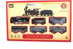 Set de tren vintage con iluminación