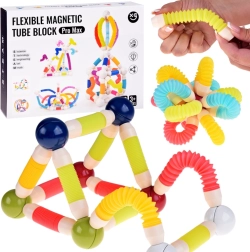 Juego de construcción flexible magnético de tubitos, 36 piezas