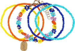 Souza! - Pulseras infantiles Millie florales azules - 5 uds