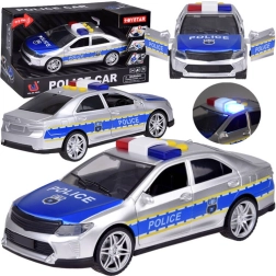 Coche de policía con luces y sonidos, puertas que se abren