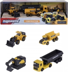 Set de regalo Volvo con 4 máquinas de construcción metálicas con rueda libre