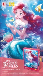 Rompecabezas de 100 piezas sirena con purpurina