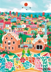 Puzzle Premium Plus The Art of Colour: Barcelona, España 1000 piezas