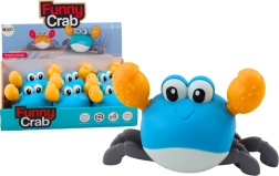 Juguete de baño de cuerda cangrejo – nada y camina, azul