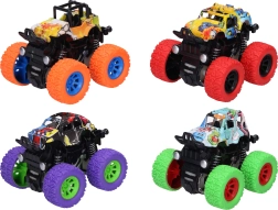 Coche todoterreno de inercia con graffiti 9 cm