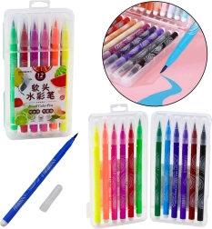 Rotuladores de acuarela en organizador, 12 colores