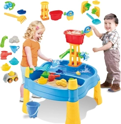 Mesa de agua y arena Woopie 2en1 con molino y 14 accesorios