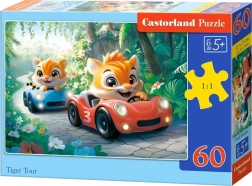 Puzzle Castorland Carrera de tigres, 60 piezas