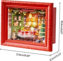 Rompecabezas 3D de madera Rolife Cena de Nochebuena con LED, 125 piezas