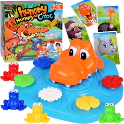 Juego interactivo Cocodrilo hambriento y ranitas que huyen