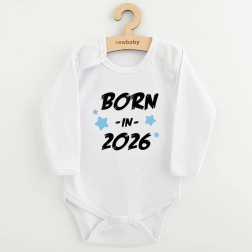 Body infantil con estampado NEW BABY Born in 2026, azul, talla 68 (4–6 meses)