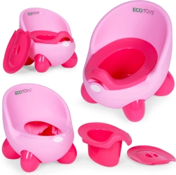 Orinal infantil con inserto extraíble y patas antideslizantes en color rosa de ECOTOYS