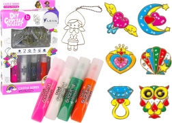 Colgantes de vitral para pintar – set de 6 uds. con pinturas de secado
