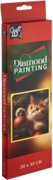 Pintura de diamantes: gatito navideño 30 × 30 cm