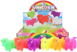 Unicornio luminoso con superficie rugosa – juguete de goma para niños