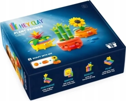 Set creativo de modelado HeyClay "amigos verdes" con aplicación (15 paquetes)