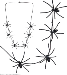 Collar negro con arañas