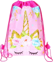 Saco escolar Unicornio rosa 35x27 cm