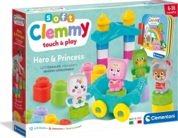 Clementoni Soft Clemmy gran set de juego con libro – caballero y princesa