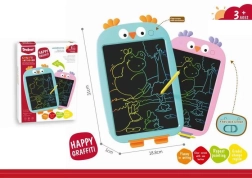 Tableta LCD para escribir Búho rosa