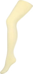 Leotardos infantiles de algodón New Baby beige con lunares