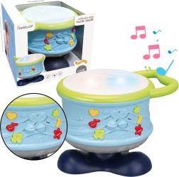 Tambor educativo interactivo con luces y sonidos – azul