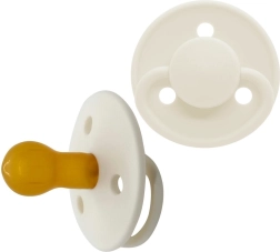 Chupete redondo de látex Mininor Snowberry, 2 uds, 0m+
