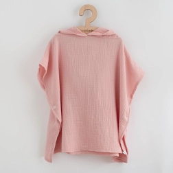 Poncho infantil de muselina New Baby Feeling rosa 80 cm