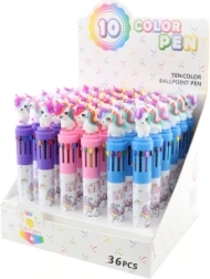 Bolígrafo con unicornio, 10 colores