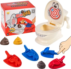 Juego de habilidad Catapulta de inodoro con montones de excremento