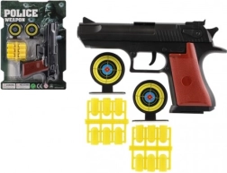 Pistola de corchos de plástico con munición y dianas 17 cm