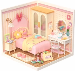 Rolife casa DIY en miniatura – dormitorio con iluminación LED, 105 piezas