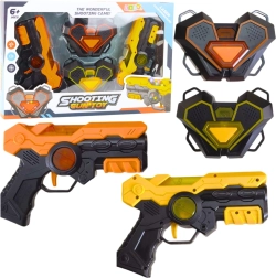 Set de laser tag para niños – 2 pistolas y 2 objetivos con rayos infrarrojos, luces y sonidos