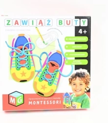Juguete educativo Montessori: átate los zapatos
