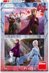 Puzzle Dino Frozen II Expectativa 2x77 piezas