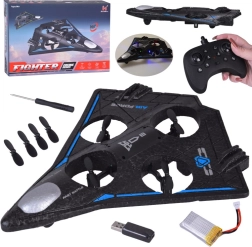 Dron RC ligero con efectos LED y acrobacias 360°