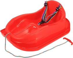 Trineo de plástico con respaldo BABY MIX Mini rojo