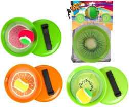 Juego de atrapar con pelota y velcro fruta 18 cm, 3 tipos