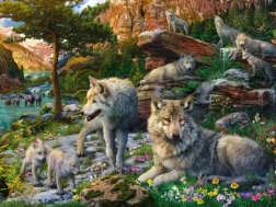 Ravensburger lobos de primavera puzzle de 1500 piezas